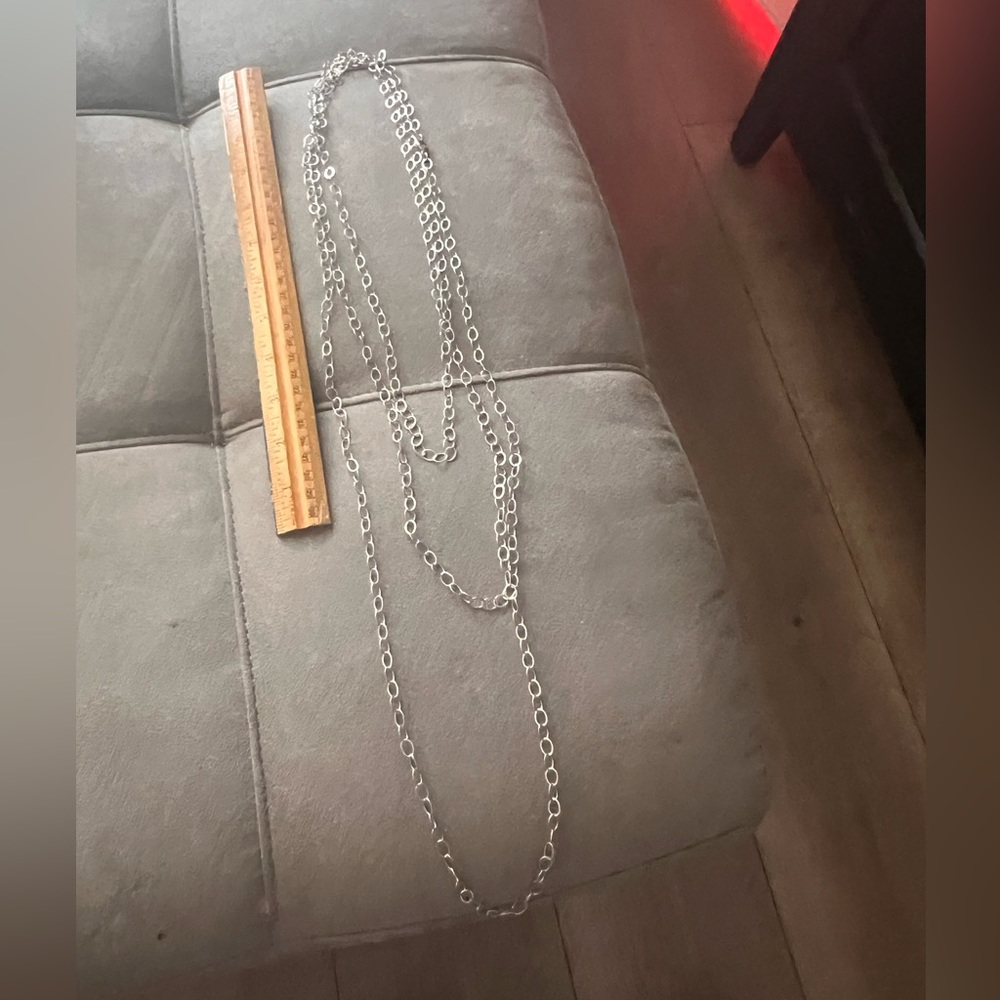 Sterling Silver 100" long chain/belt